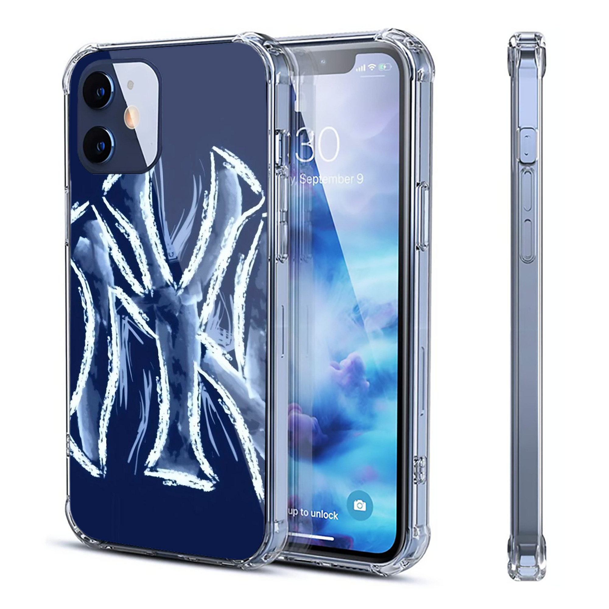 New York Yankees 137 Clear IPhone 12 Case – Soft TPU With UV Print – Enhanced Drop Protection, Precise Fit, Anti-Fingerprint, Customizable Design, Scratch-Resistant, Yellow-Resistant